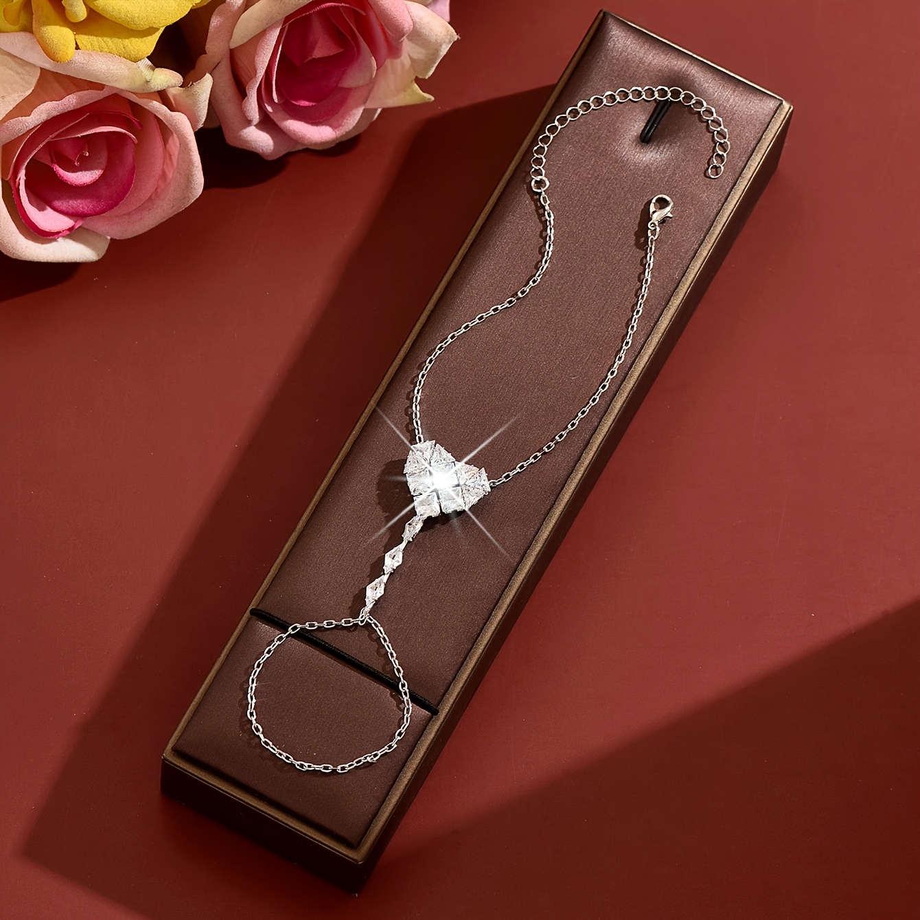 Luxurious Heart-shaped Mitten Bracelet for Women